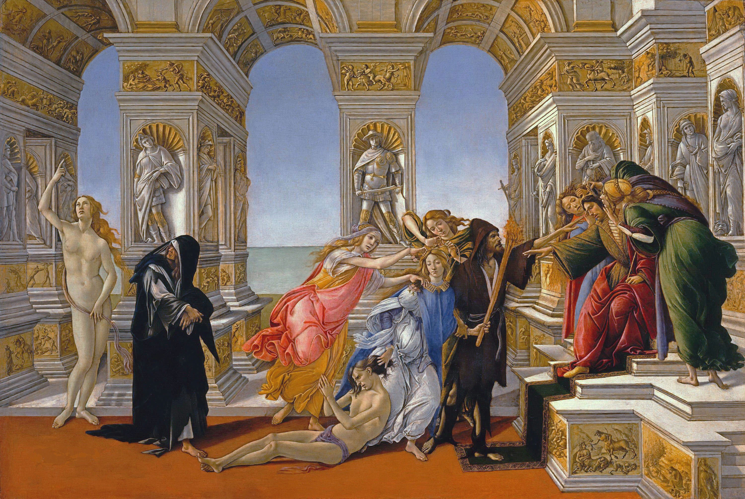 Calumny of Apelles, 1494-95
