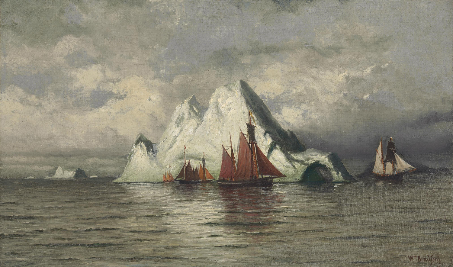 Fishing Boats and Icebergs, c. 1861-80