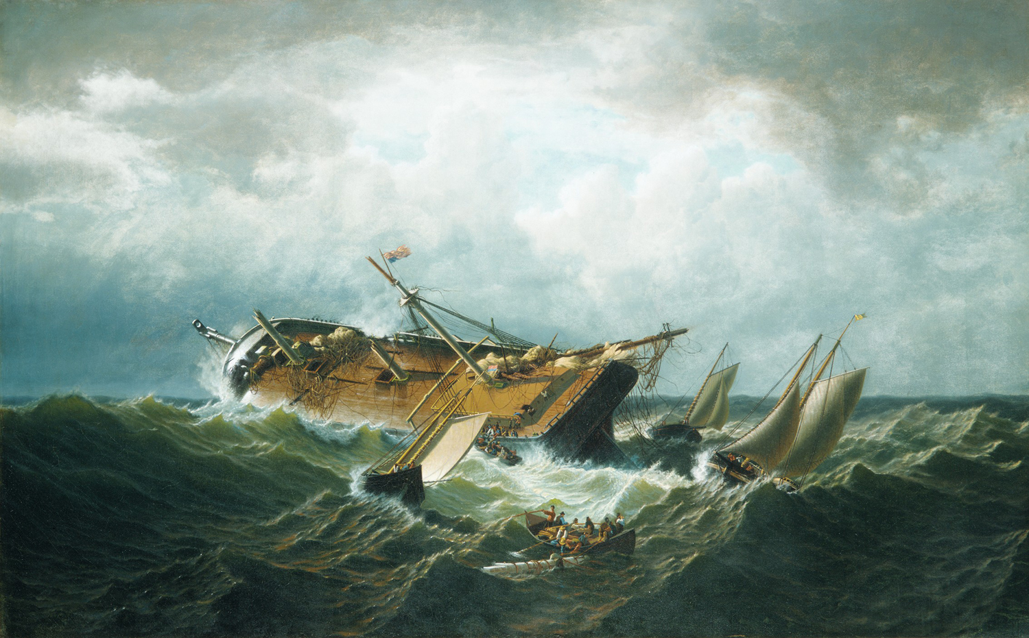 Shipwreck off Nantucket (Wreck off Nantucket after a Storm), c. 1860-61