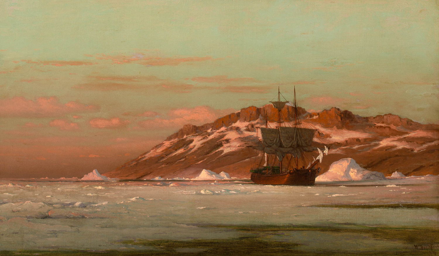 American Whaler in Arctic Waters, c. 1870