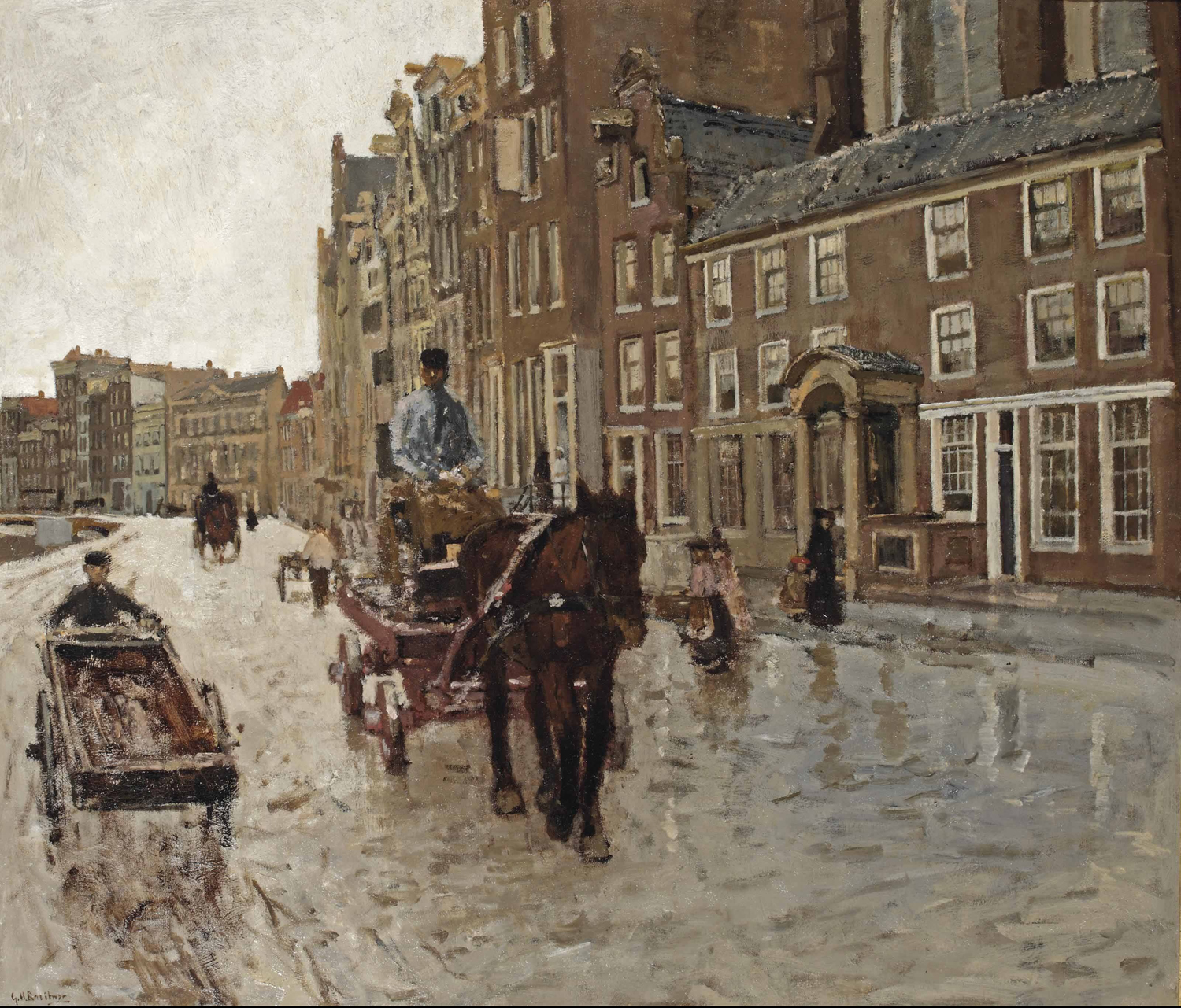 Rokin with the Nieuwezijdskapel, Amsterdam, c. 1904