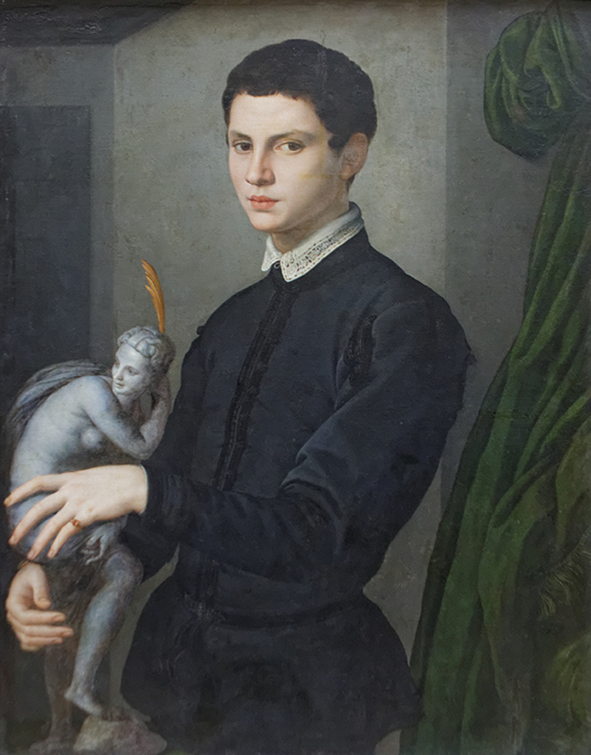 Portrait of a Man Holding a Statuette, mid 16th century
