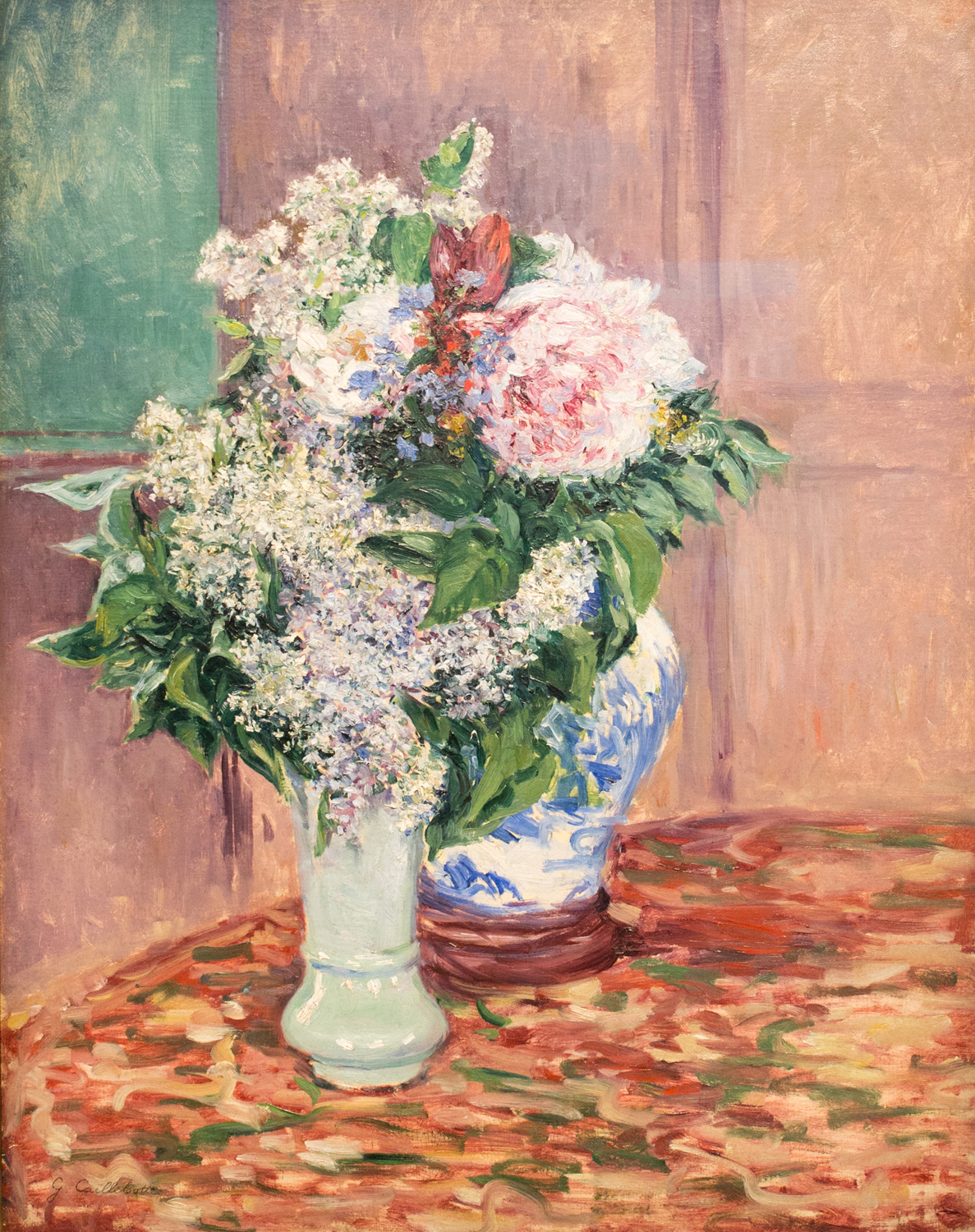 Lilacs and Peonies in Two Vases, 1883