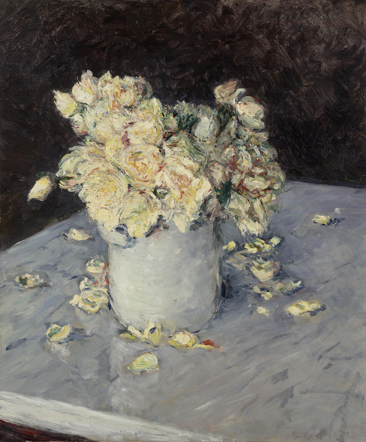 Yellow Roses in a Vase, 1882