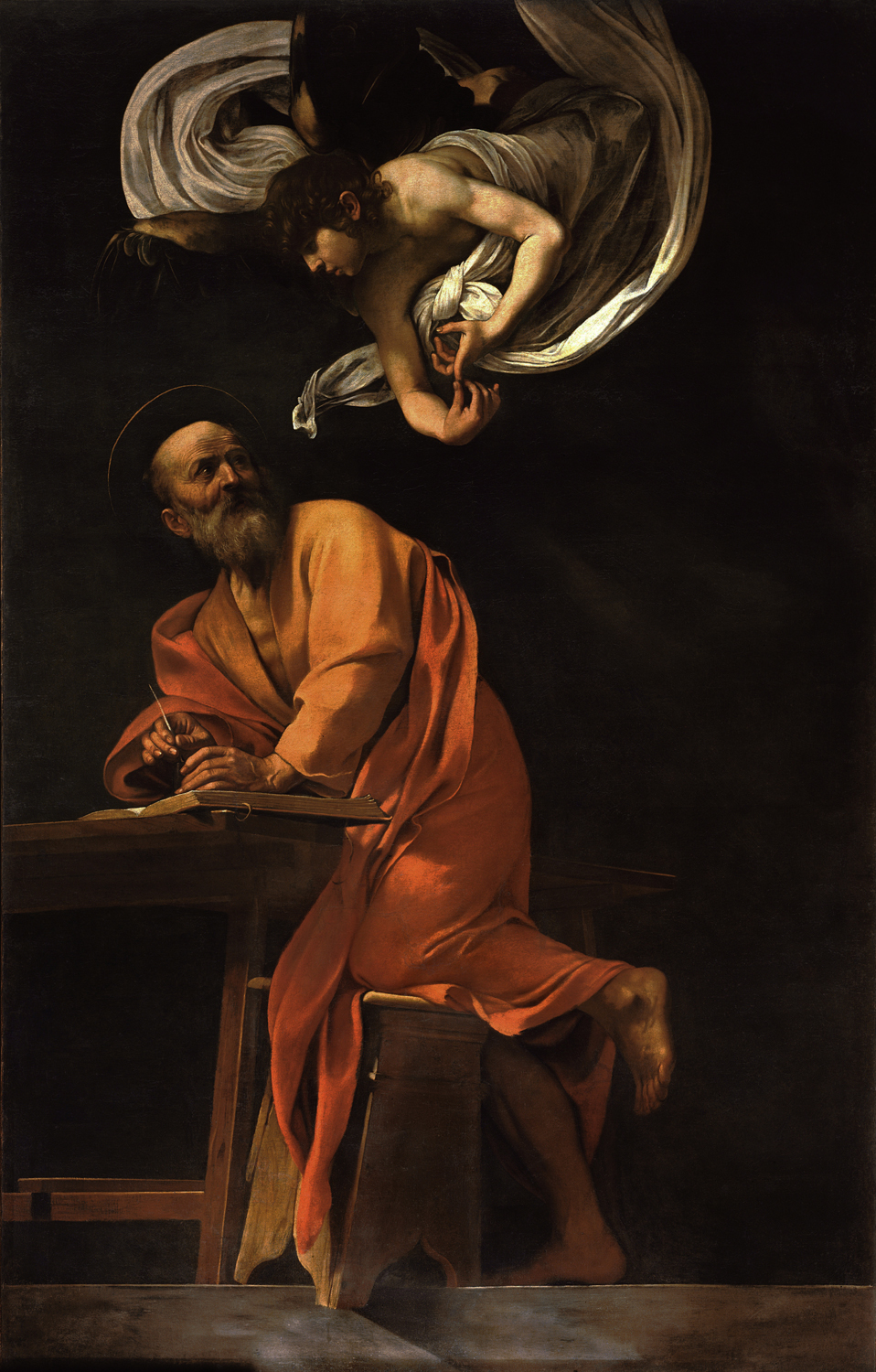 The Inspiration of Saint Matthew, c. 1602