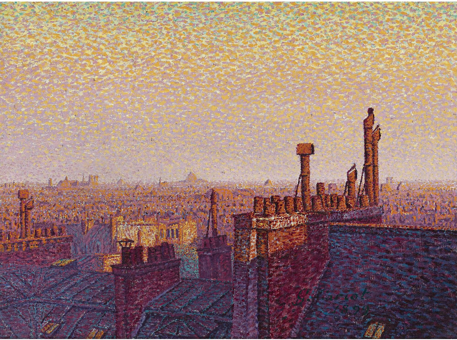 The Roofs of Paris, Sunset, 1899