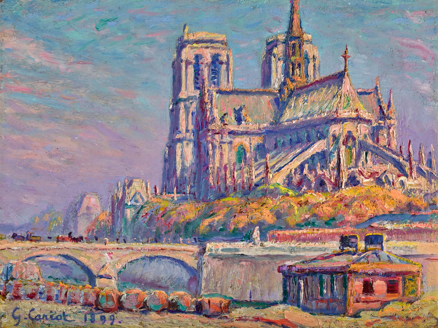 Study for Notre Dame from the Port aux Vins, 1899