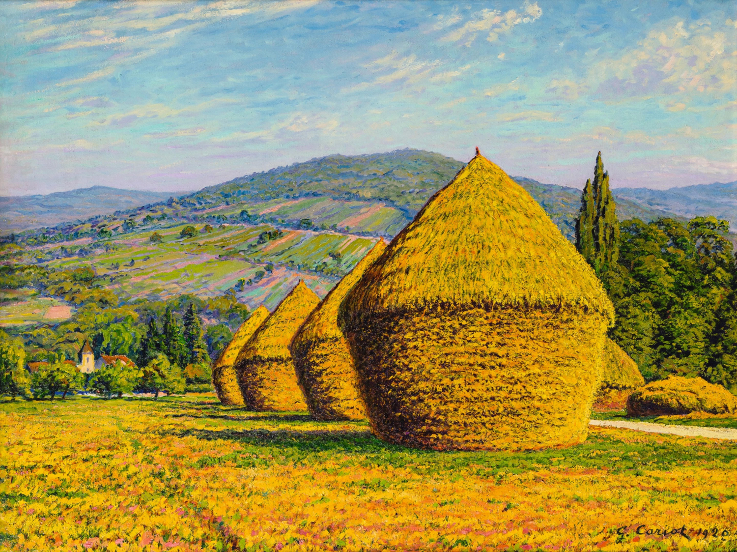 Haystacks Near a Village, 1920