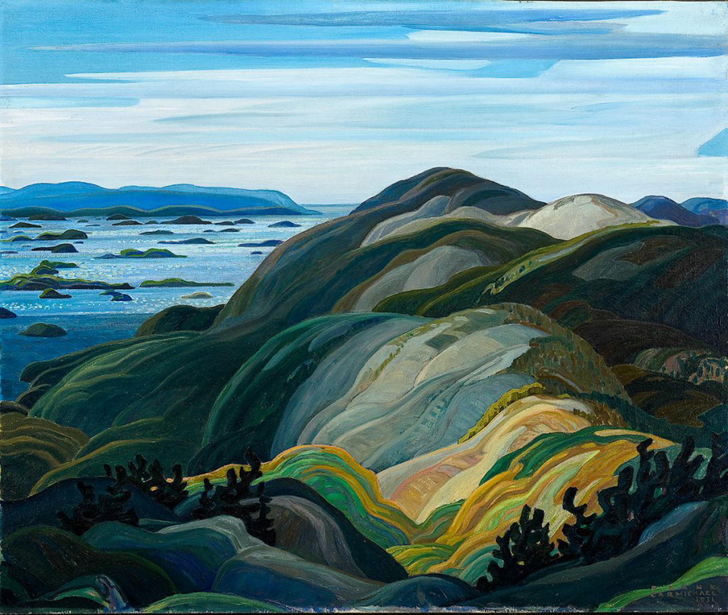 Bay of Islands from Mt. Burke, 1931