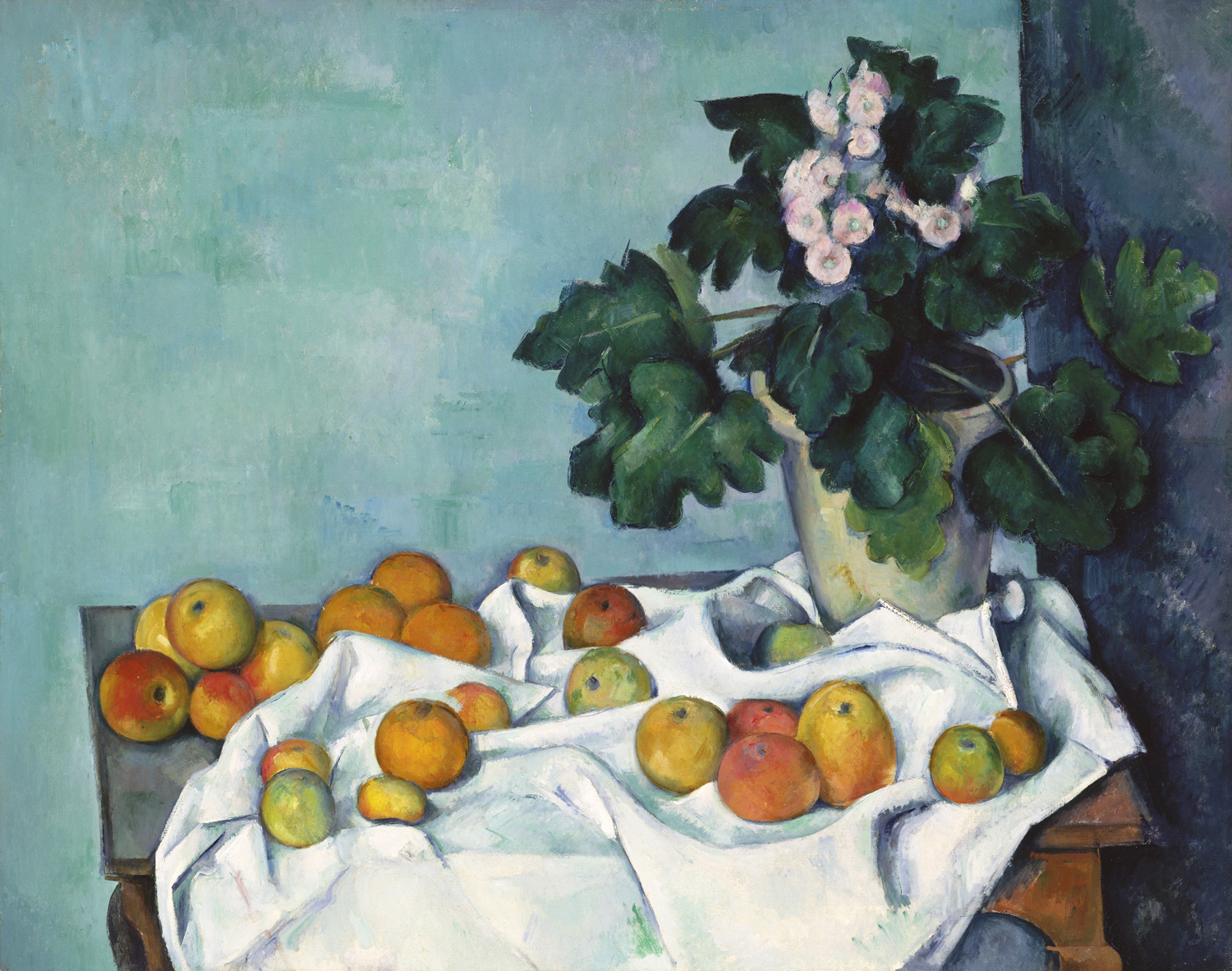 Still Life with Apples and a Pot of Primroses, c. 1890