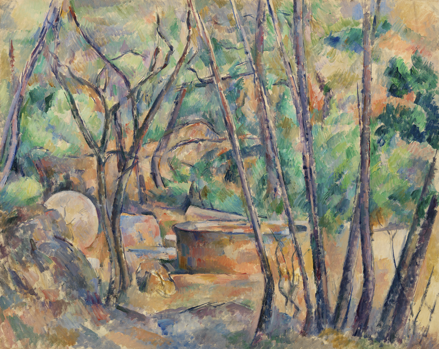 Millstone and Cistern under Trees (La Meule et Citerne en Sous-bois), c. 1892-94