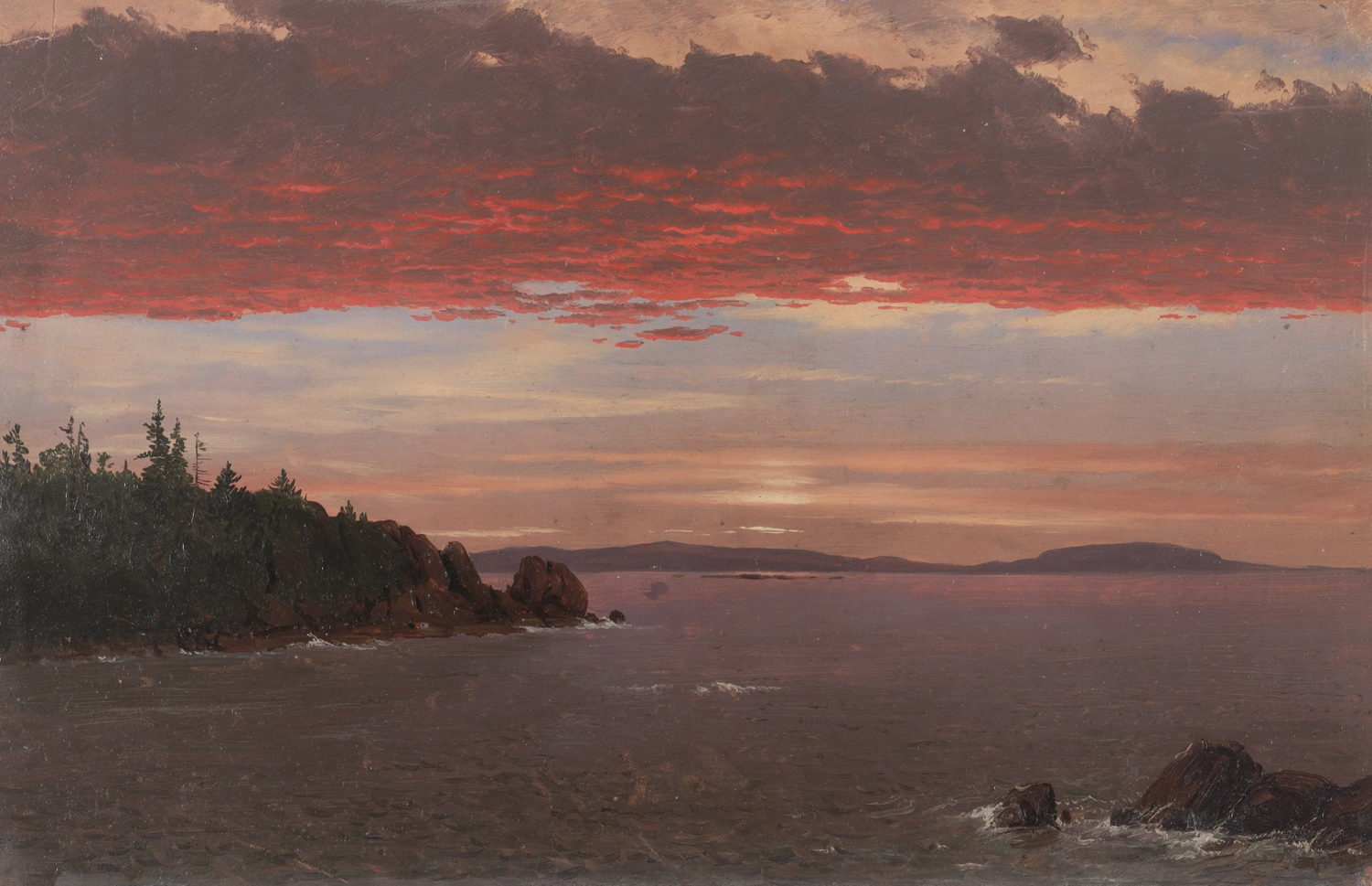 Schoodic Peninsula from Mount Desert at Sunrise, 1850-55