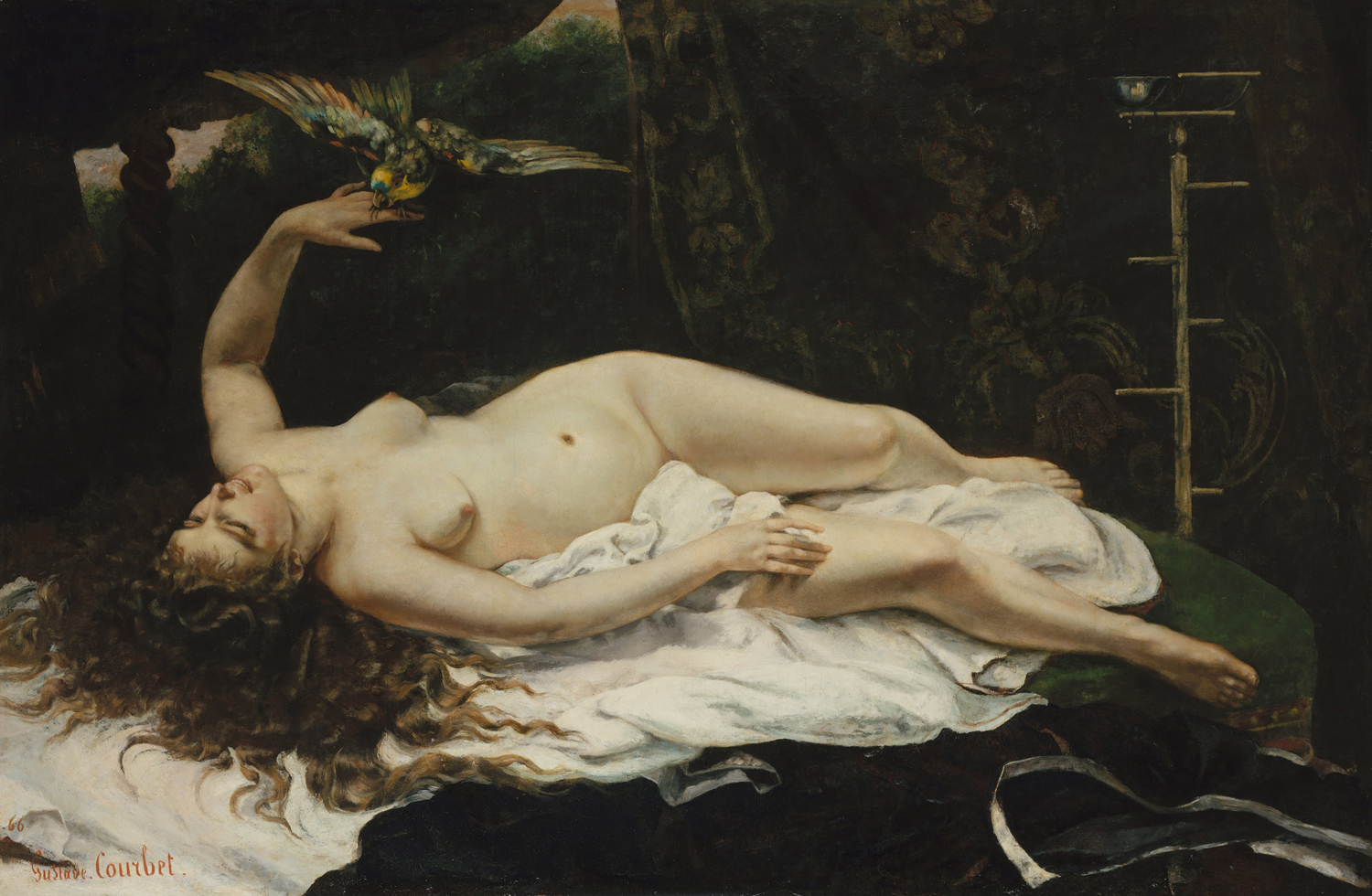 Woman with a Parrot, 1866