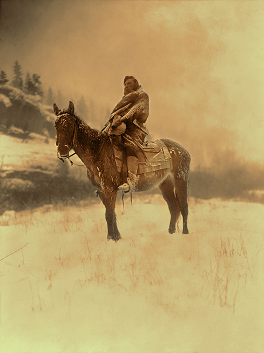 The Scout in Winter, Crow, 1908