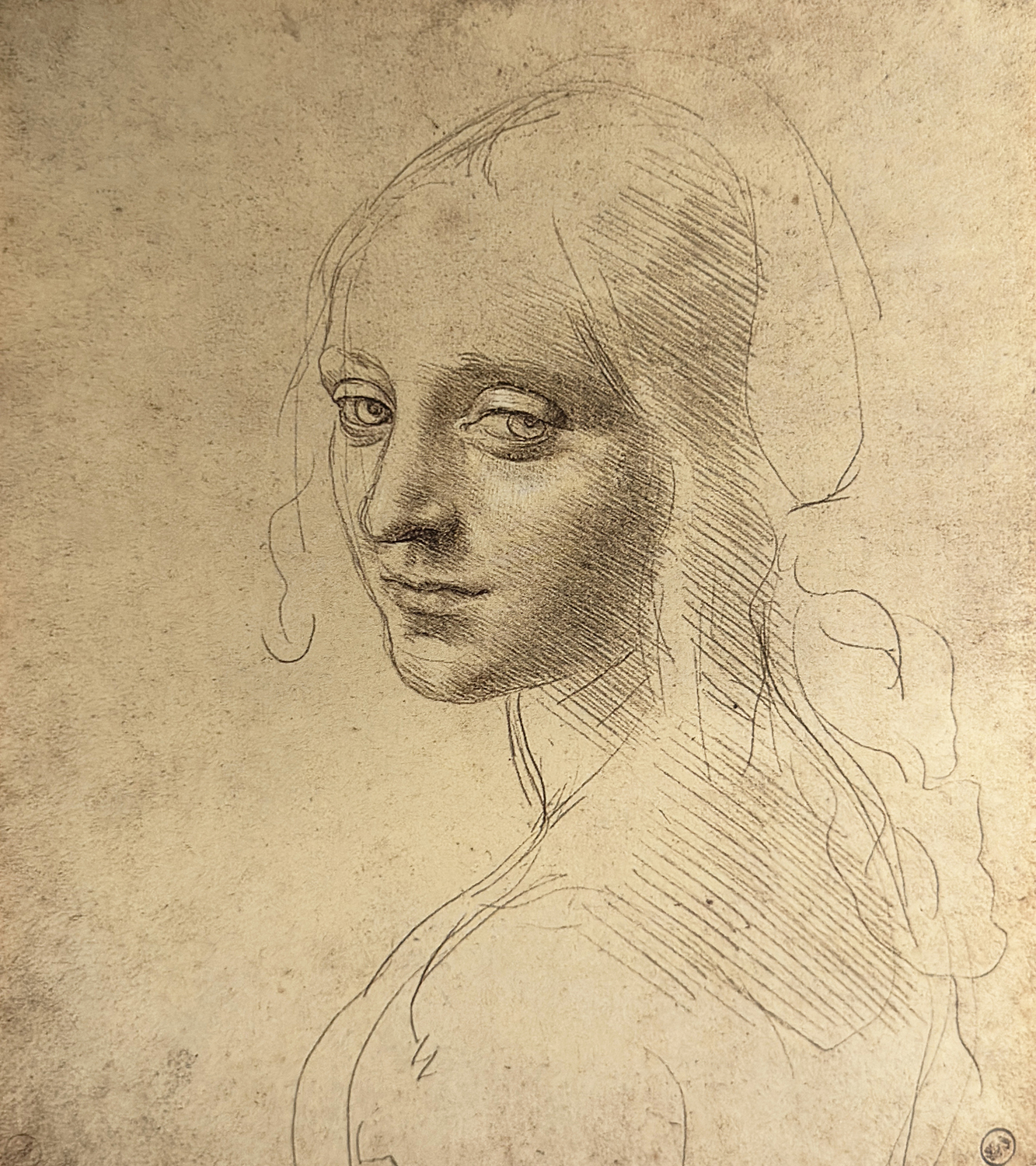 Study for an Angel in the virgin of the Rocks, c. 1483-85