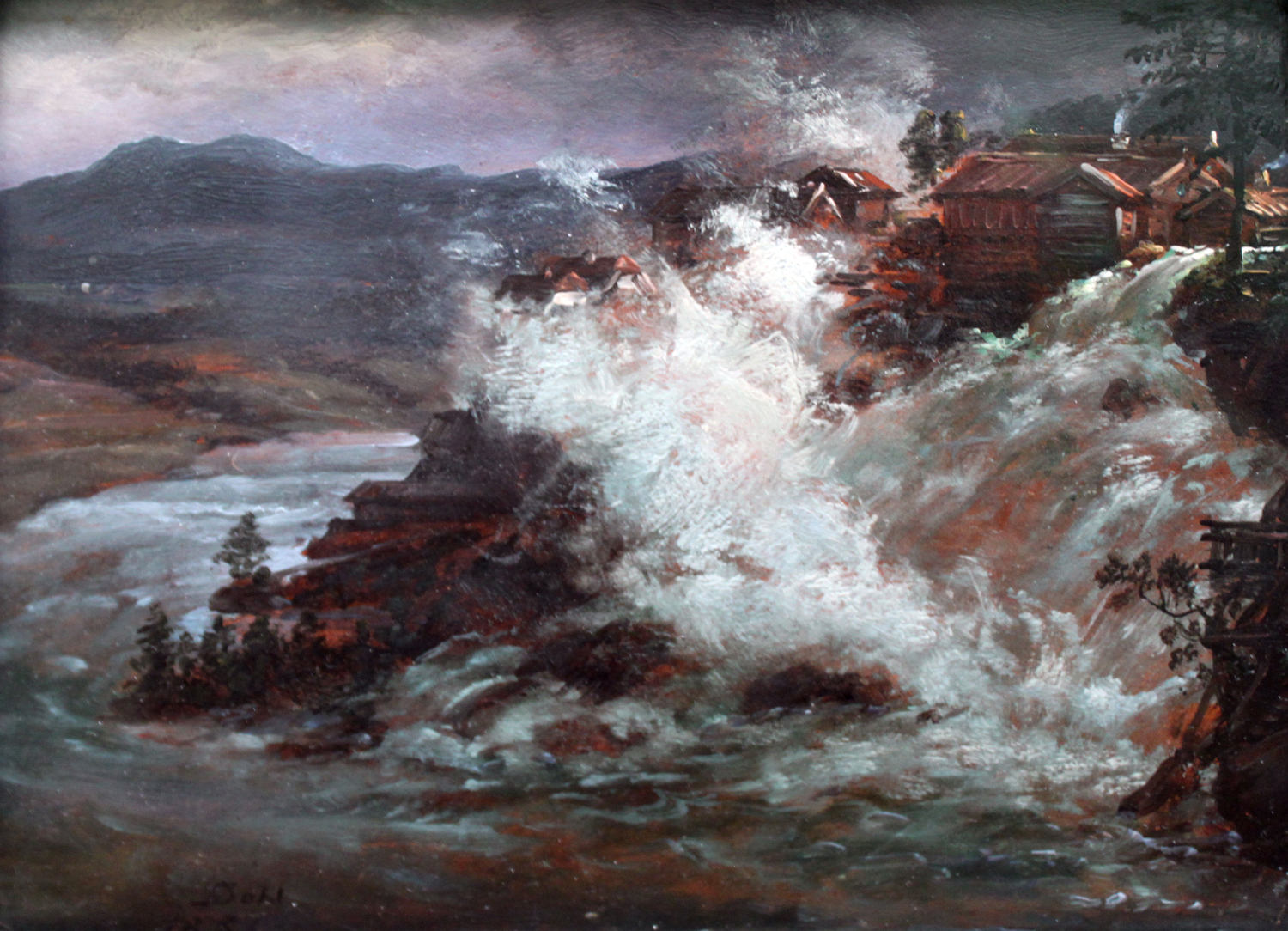 Wasserfall in Norwegen, 1852