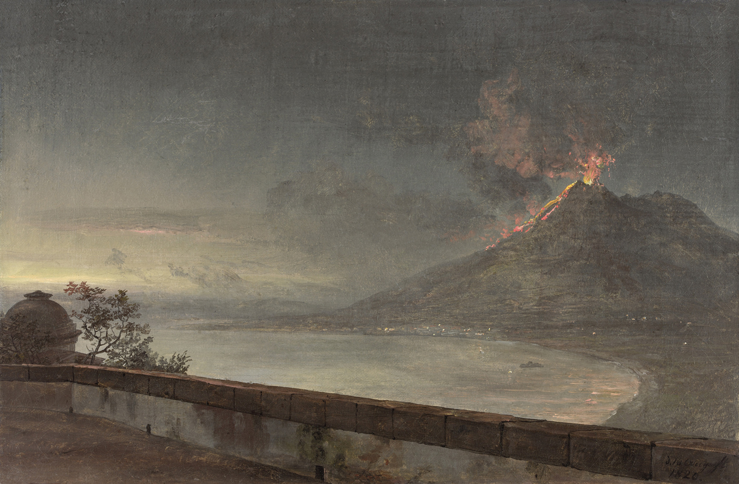 Utsikt mot Vesuvius fran Villa Quisisana, 1820