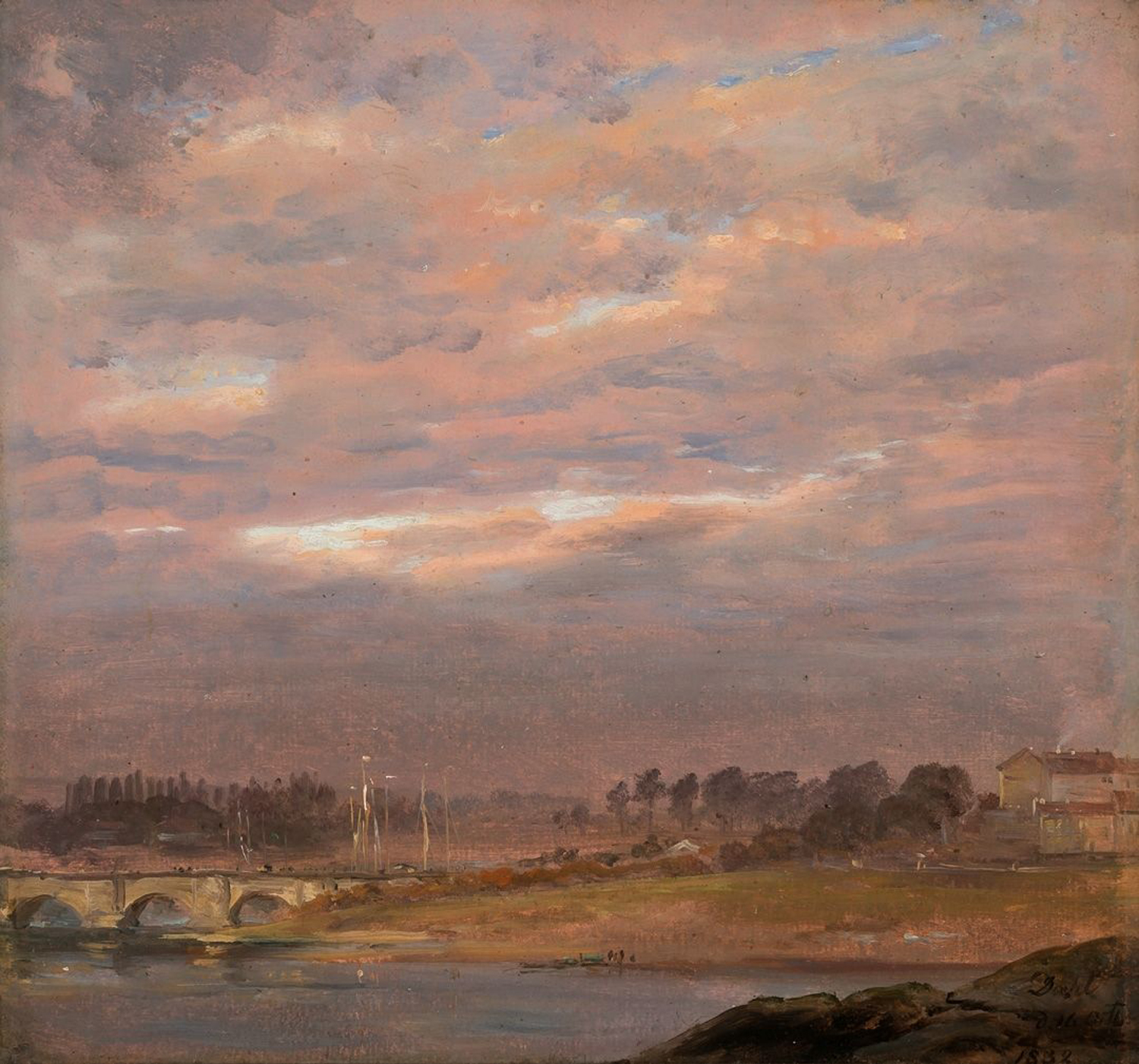 The Elbe In the Evening, 1832