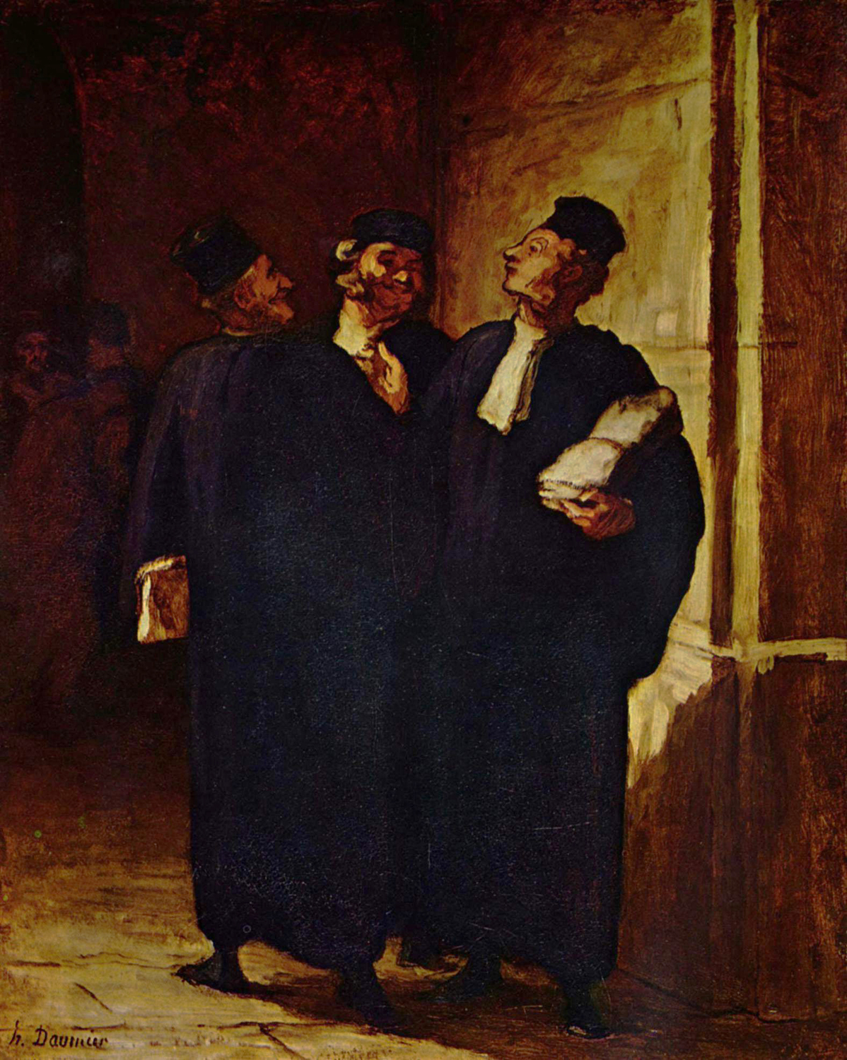 Three Lawyers Talking, c. 1855-57