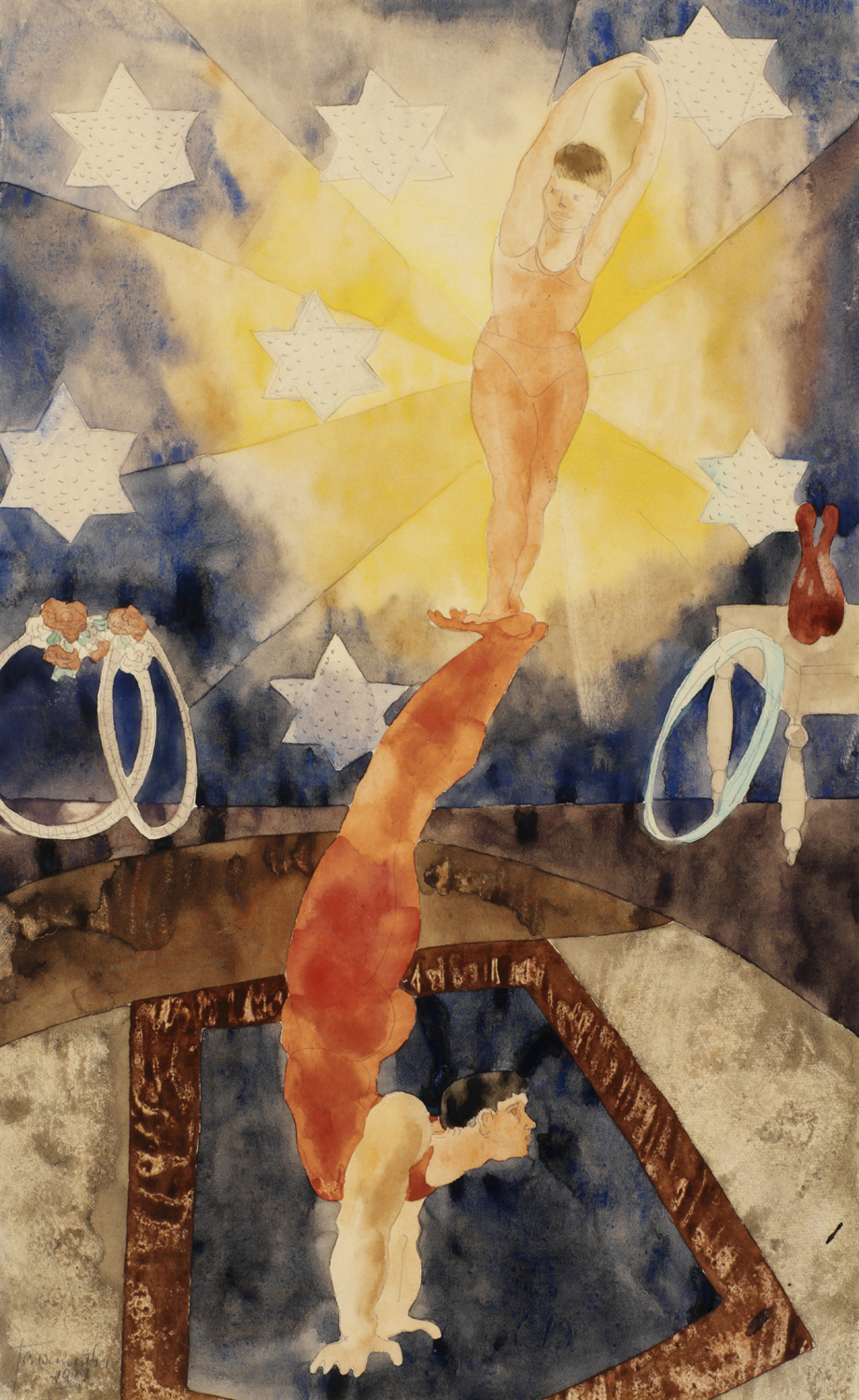 Two Acrobats in Red Tights, 1917