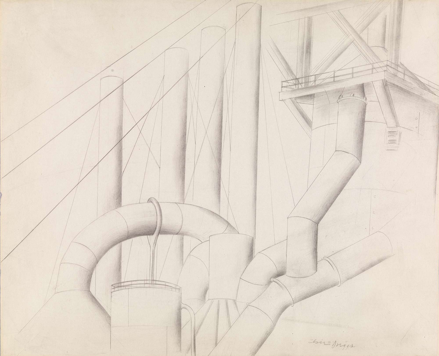 Study for 'Pittsburgh, 1927'