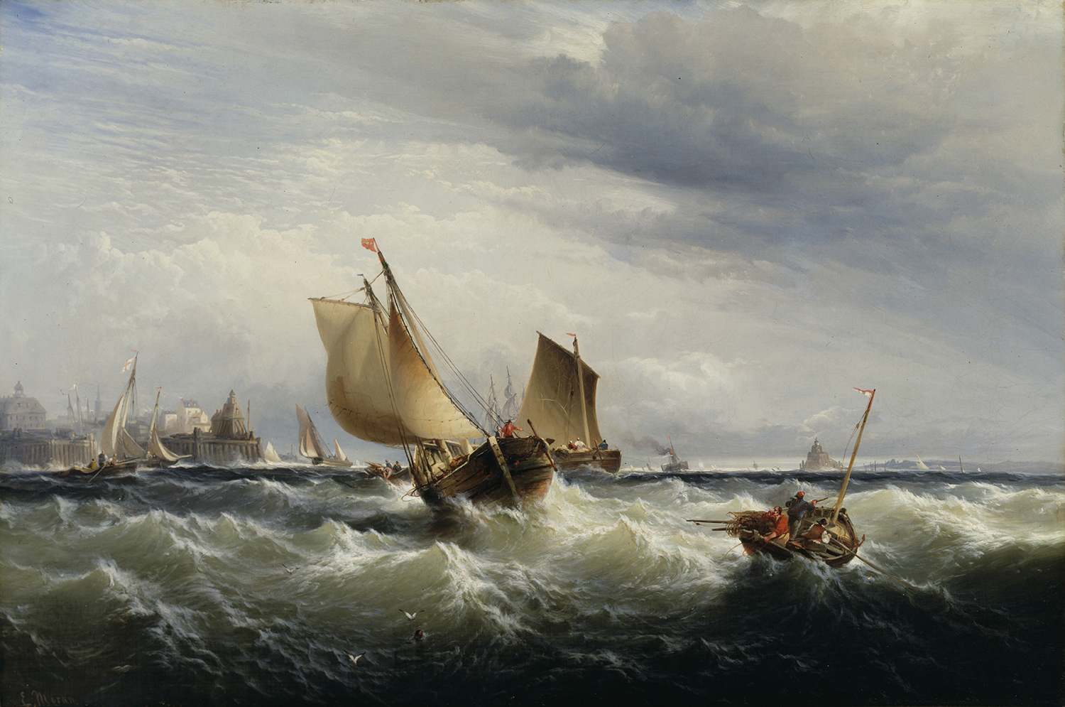 Fishing Boats Beating up to Windward, c. 1858
