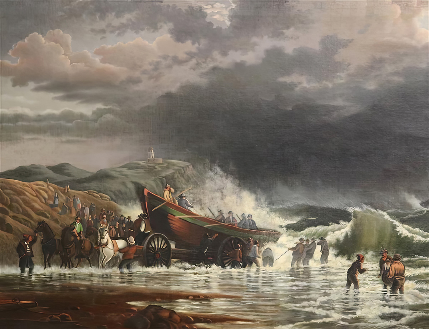 Launching the Lifeboat, 1868
