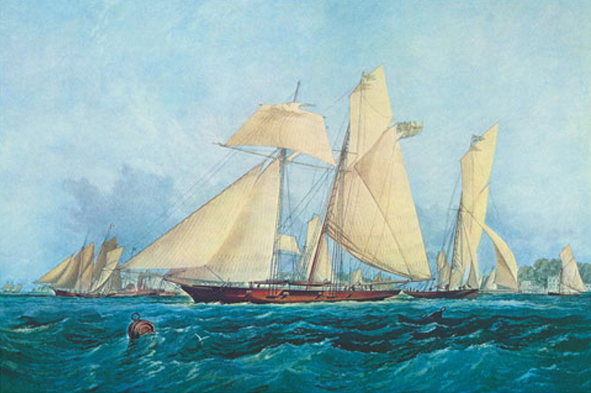 Yachting, Scene off Cowes Isle of Wight