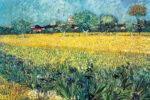View of Arles with Irises in the Foreground