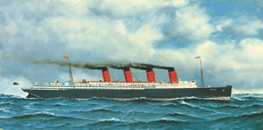 Lusitania, 1908