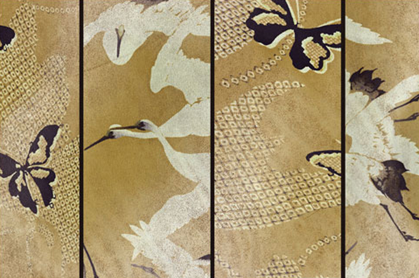 White Crane Screen