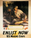 Enlist Now - U.S. Marine Corps, 1945