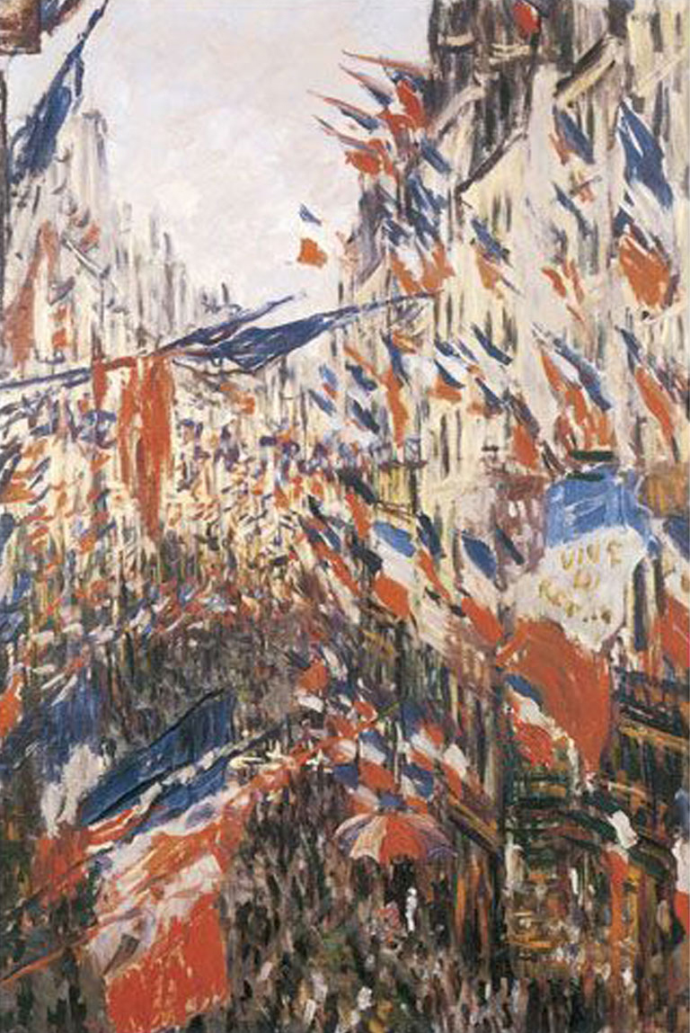 Rue Montorgeuil Decked With Flags