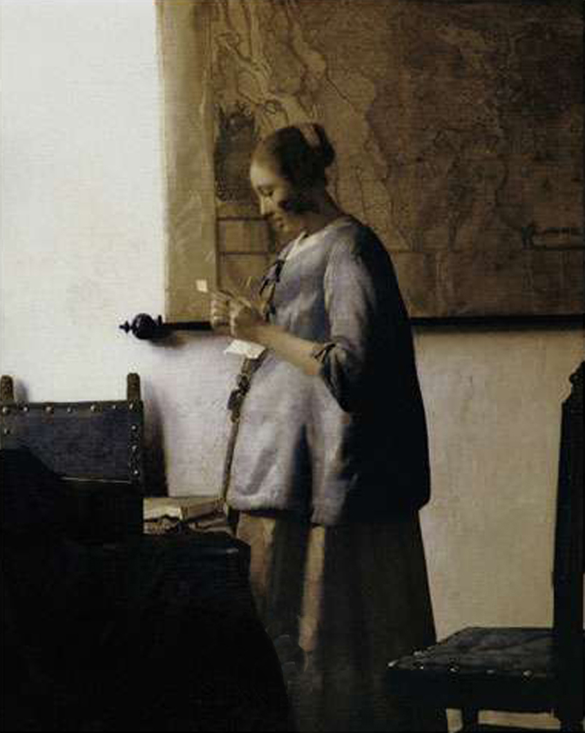 Woman in Blue Reading a Letter, c.1662-63
