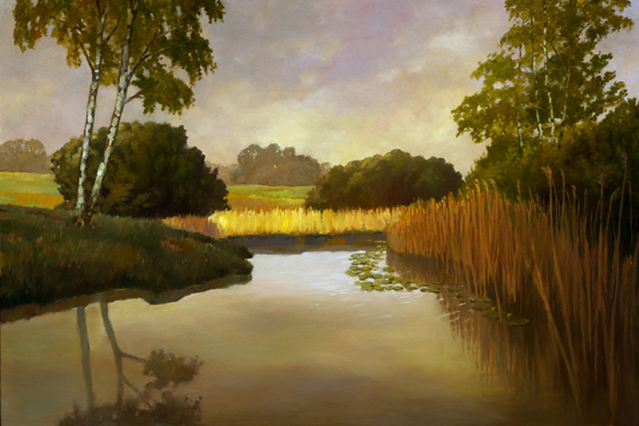 Reed Birches ansd Water I