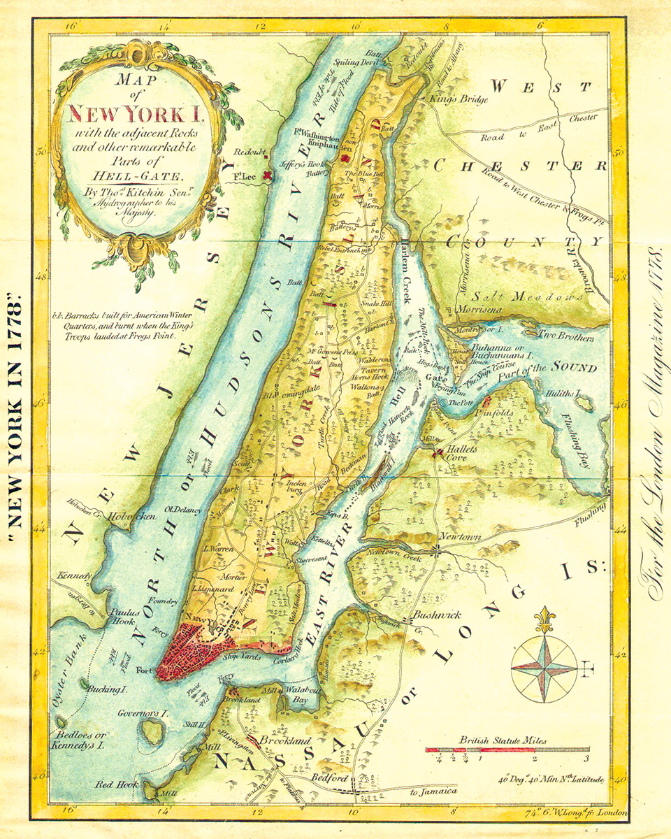 Map of New York City, 1778