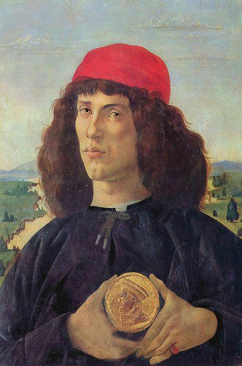 Portrait of a Man with the Medal of Cosimo the Elder (1474-5)
