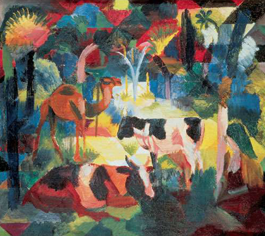 Landscape with Cows and Camels