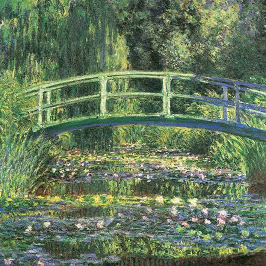 Water Lilies and Japanese Bridge
