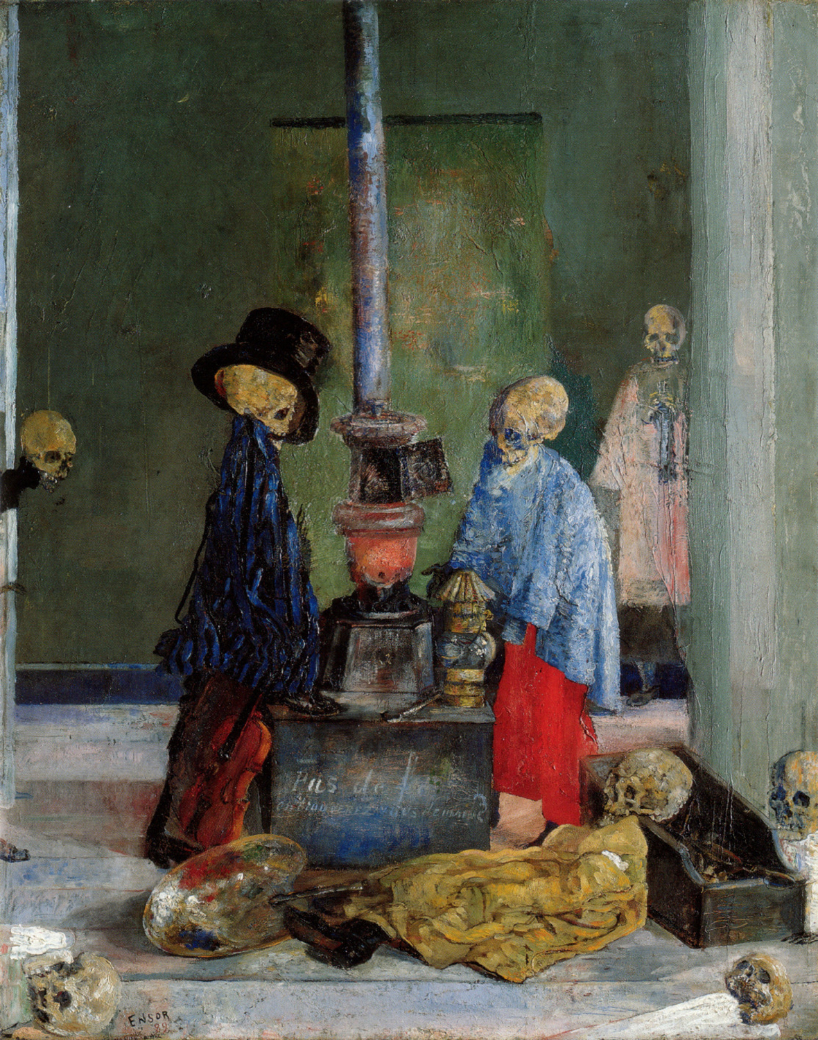 Skeletons Warming Themselves, 1889