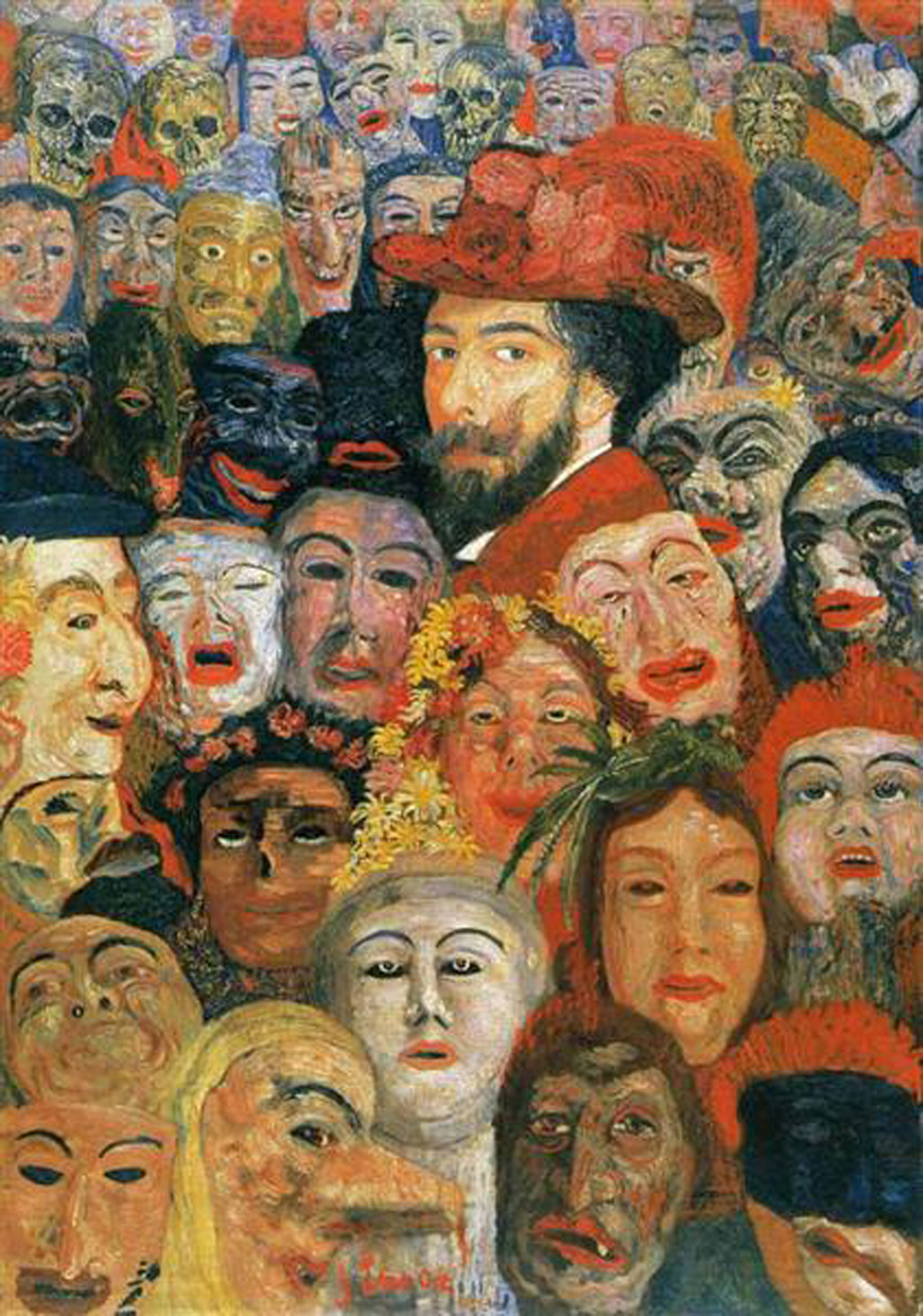Self-Portrait with Masks, 1899