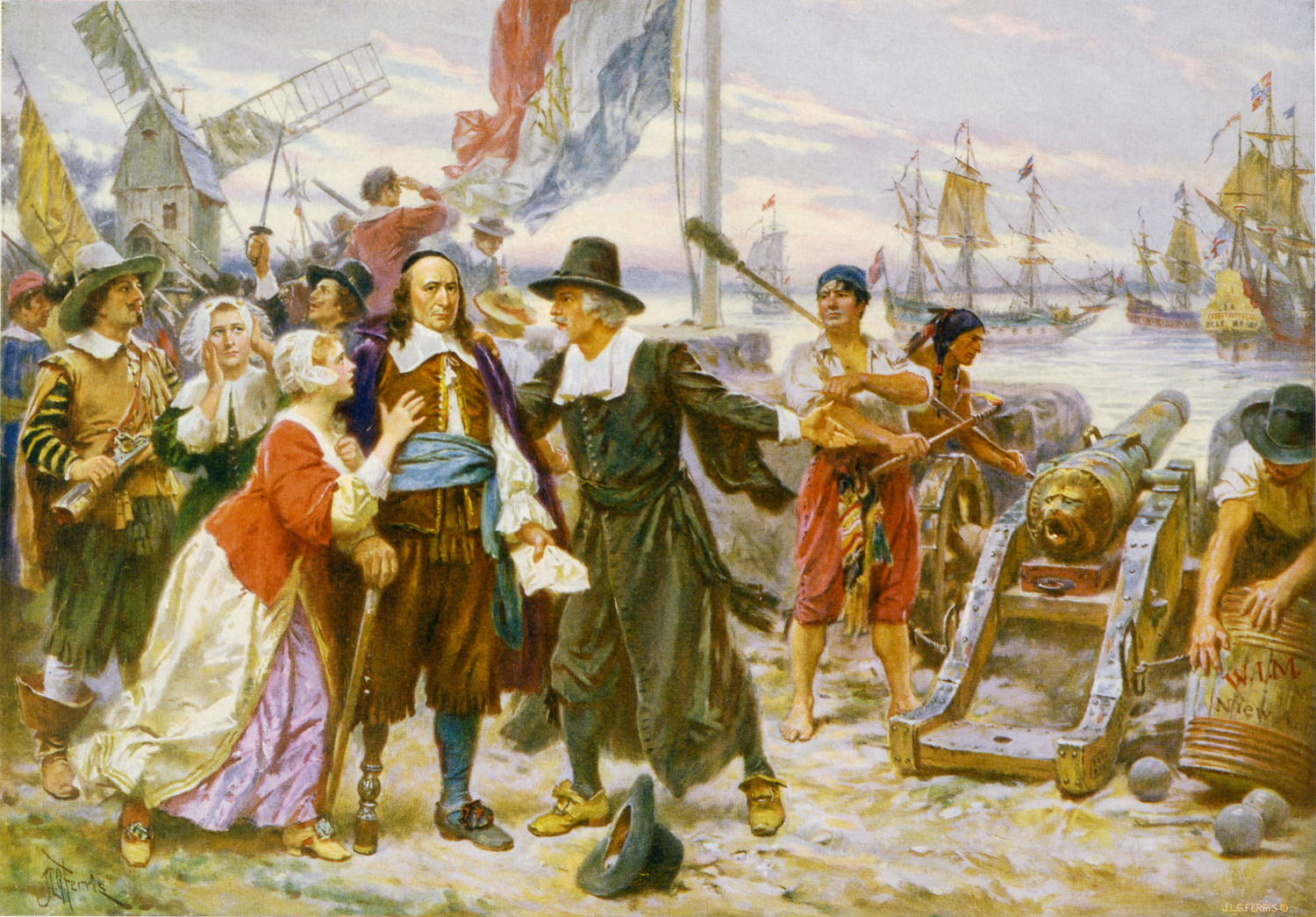The Fall of New Amsterdam (1664), c. 1930