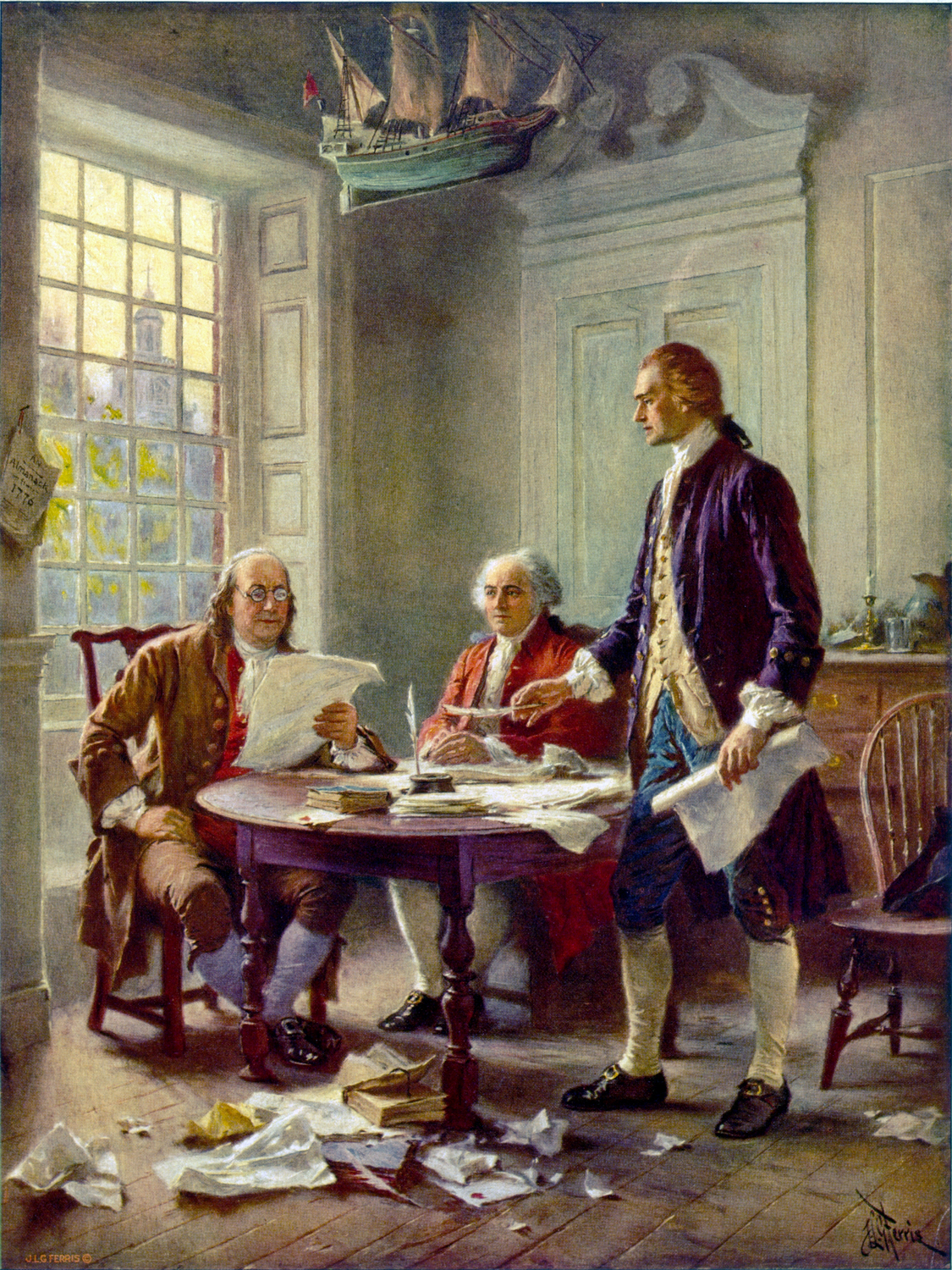 Writing the Declaration of Independence (1776), c. 1921