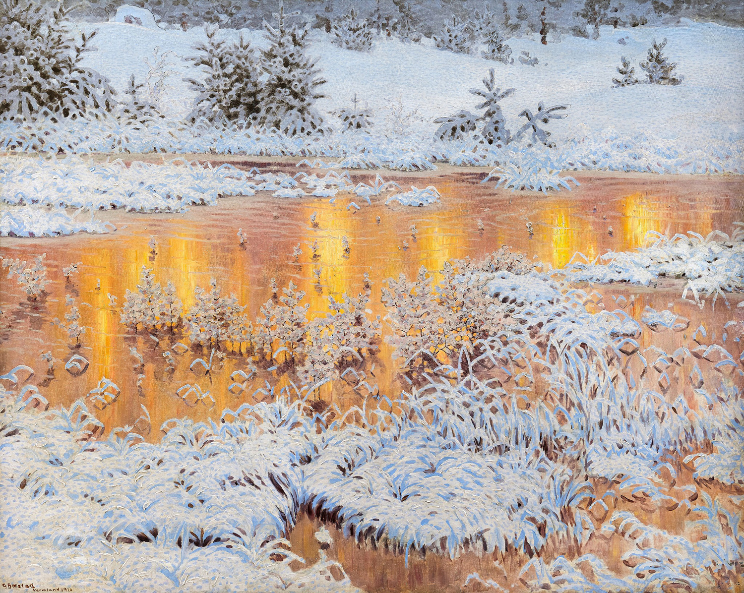 Sunreflections in a Winter Landscape, 1916