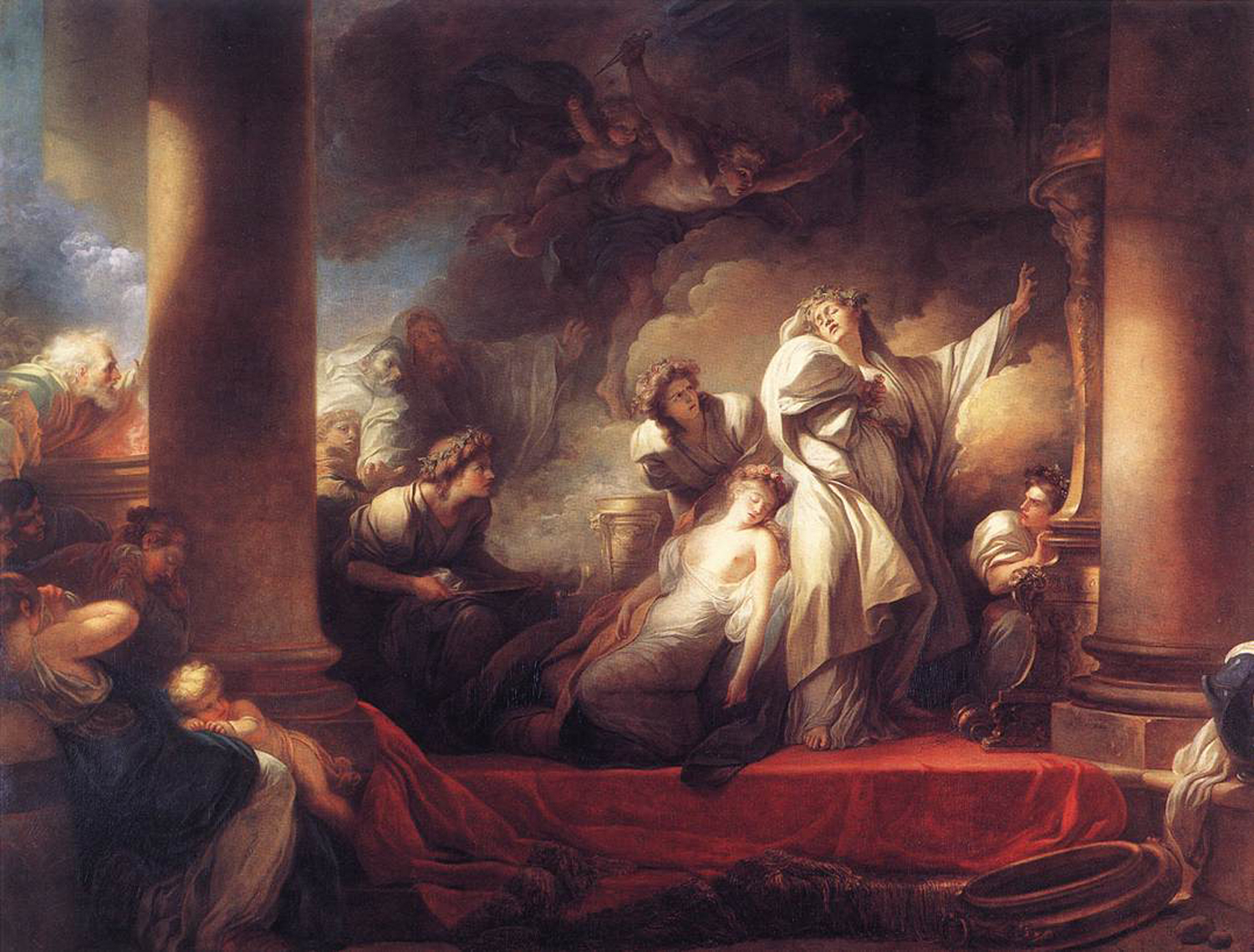 The High Priest Coresus Sacrificing Himself to Save Callirhoe, 1765