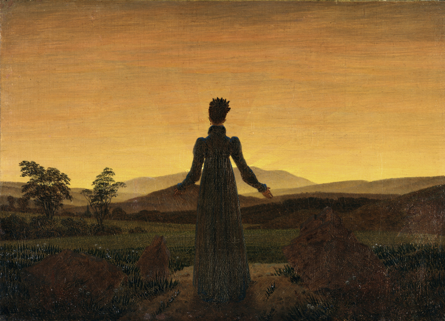 Woman Before a Setting Sun (Frau vor Untergehender Sonne), c. 1818
