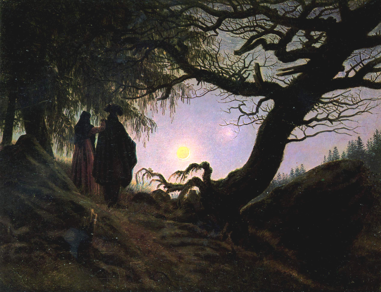 Man and Woman Contemplating the Moon, c. 1824