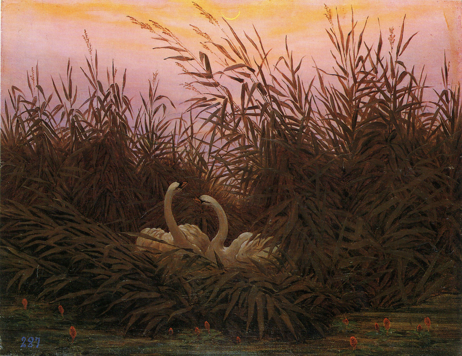 Swans in the Reeds at the First Dawn, c. 1832