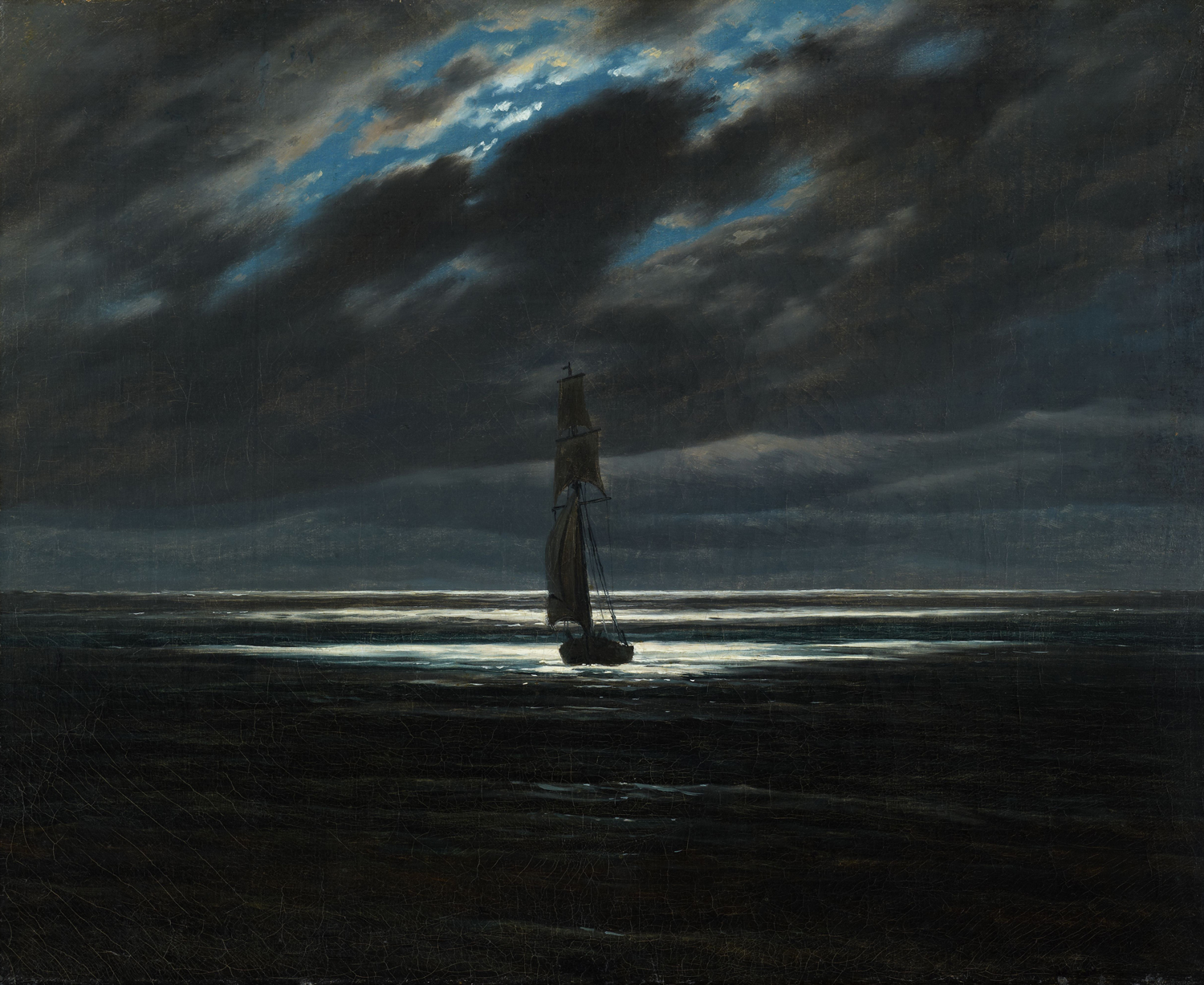 Seascape by Moonlight, 1827-28