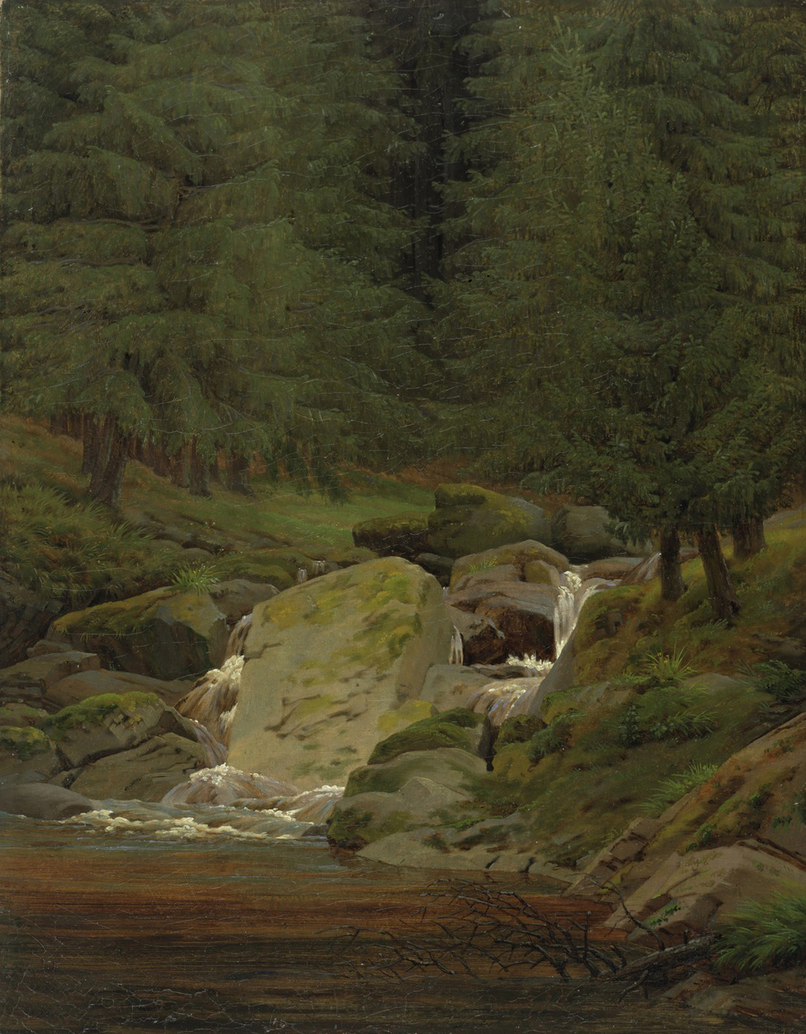 The Evergreens by the Waterfall, 1828